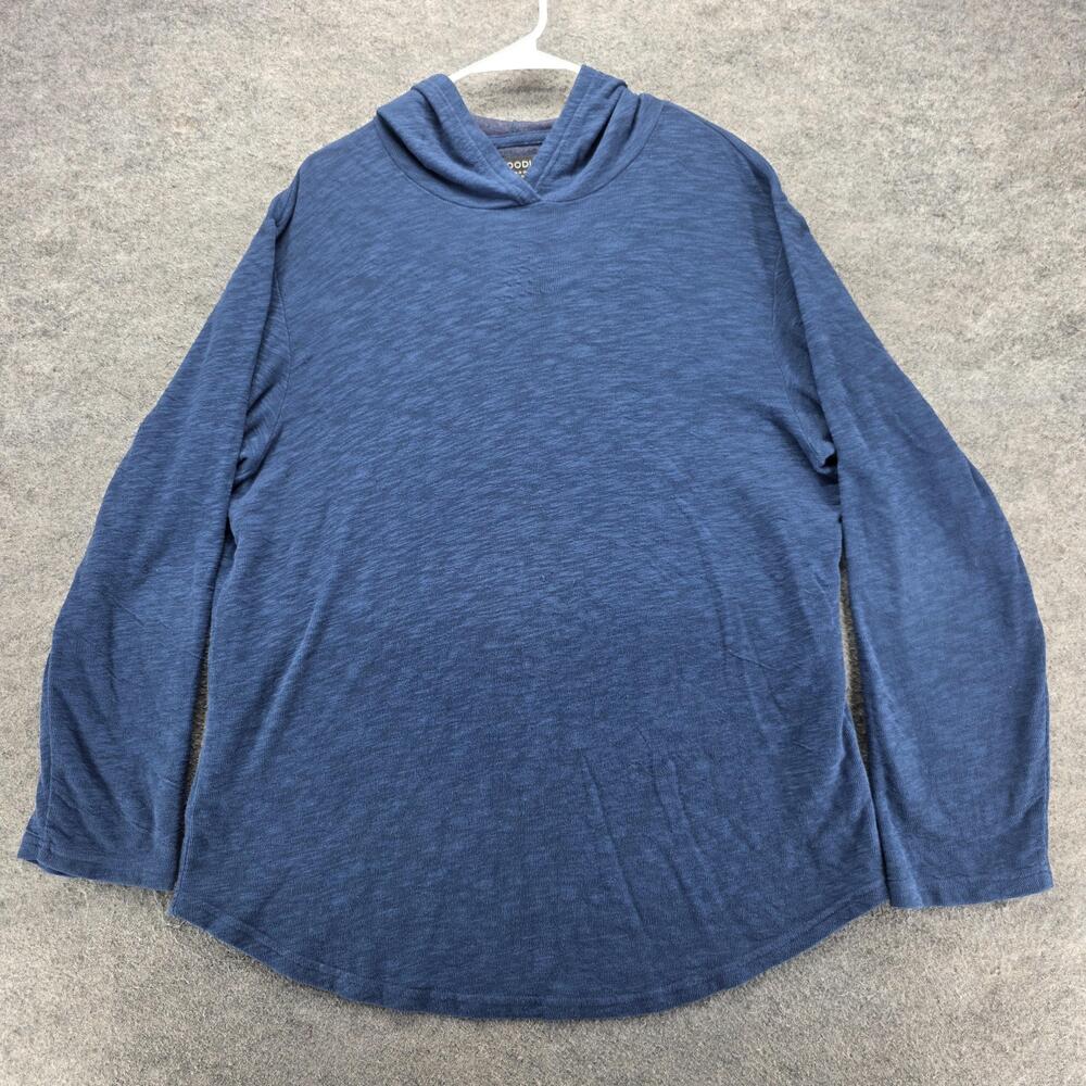 Good Life Hoodie Mens XL Blue Pullover Hooded Lightweight Jersey Cotton USA